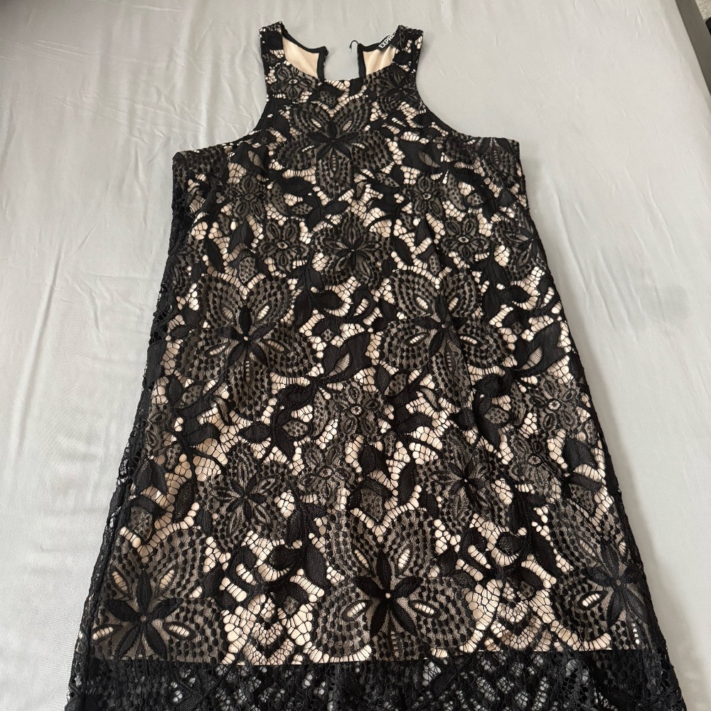 Black lace mini dress (used)